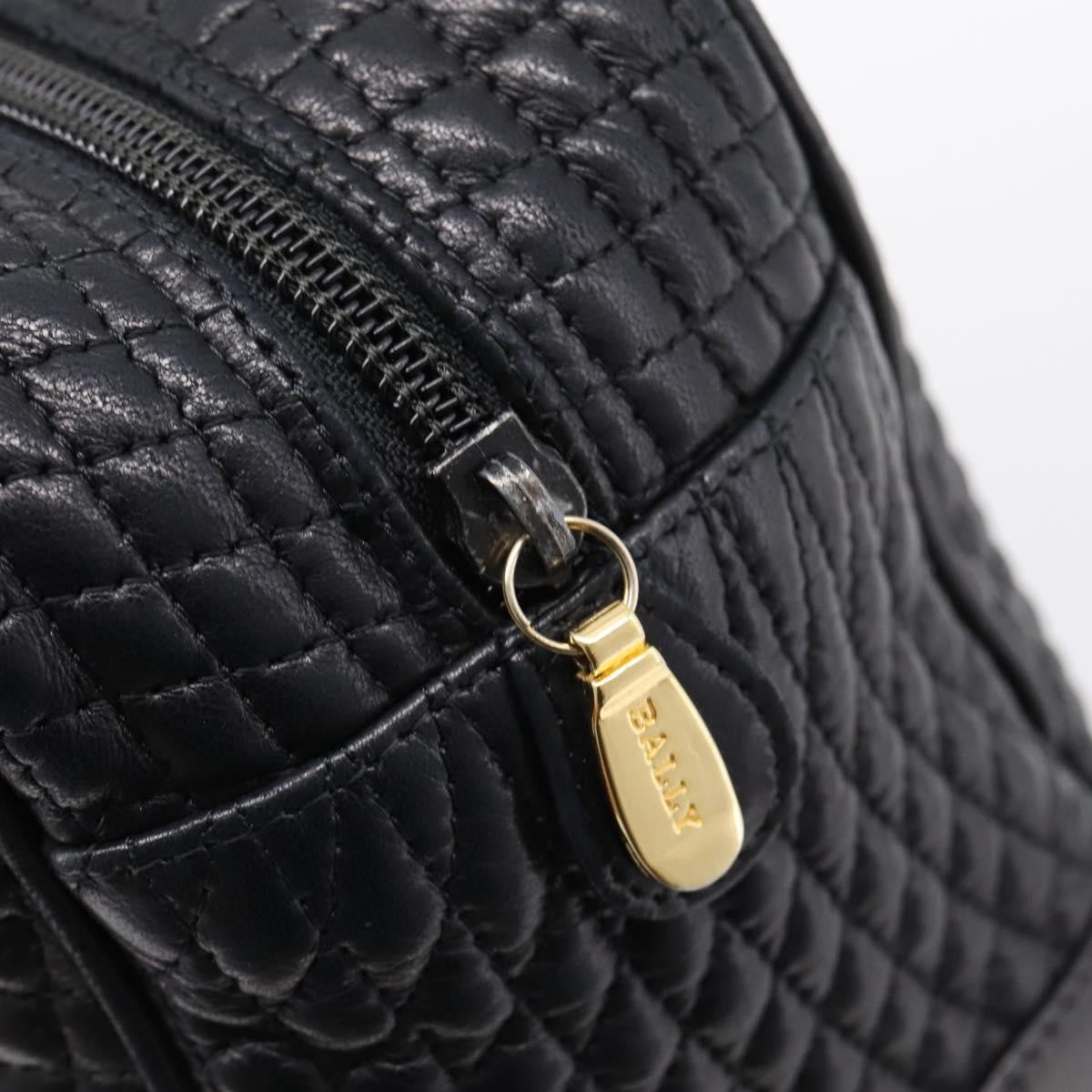 Bally Handbag Leather Black Leather Handbag (Pre-Owned)