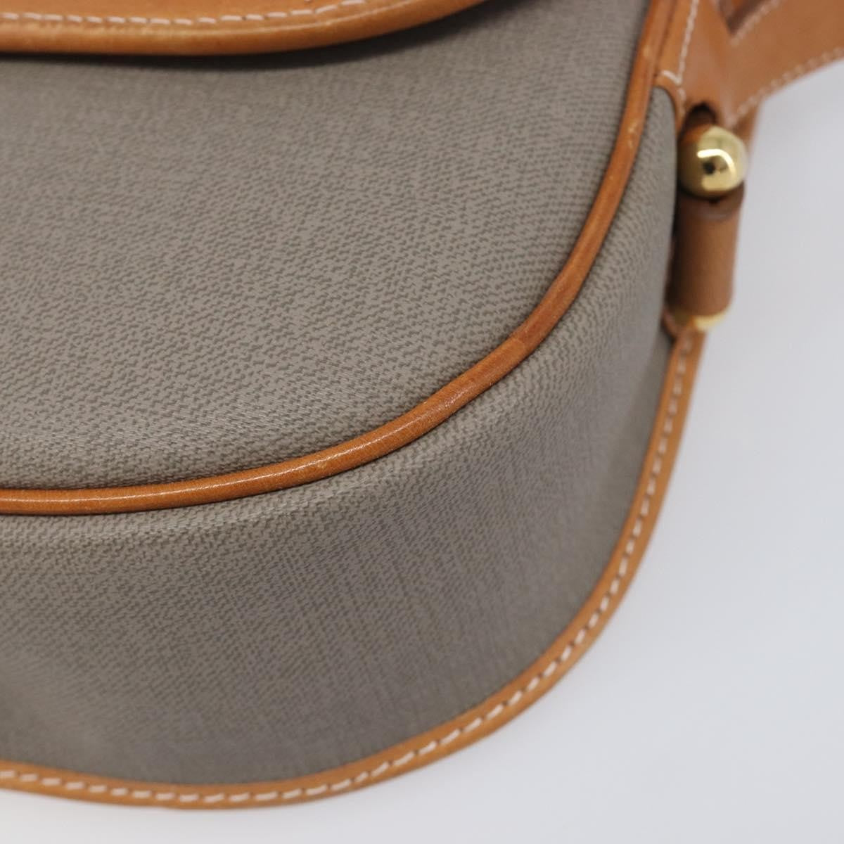 Christian Dior Vintage Cd Logo Canvas And Leather Gray Canvas Shoulder Bag Bag (Pre-Owned)