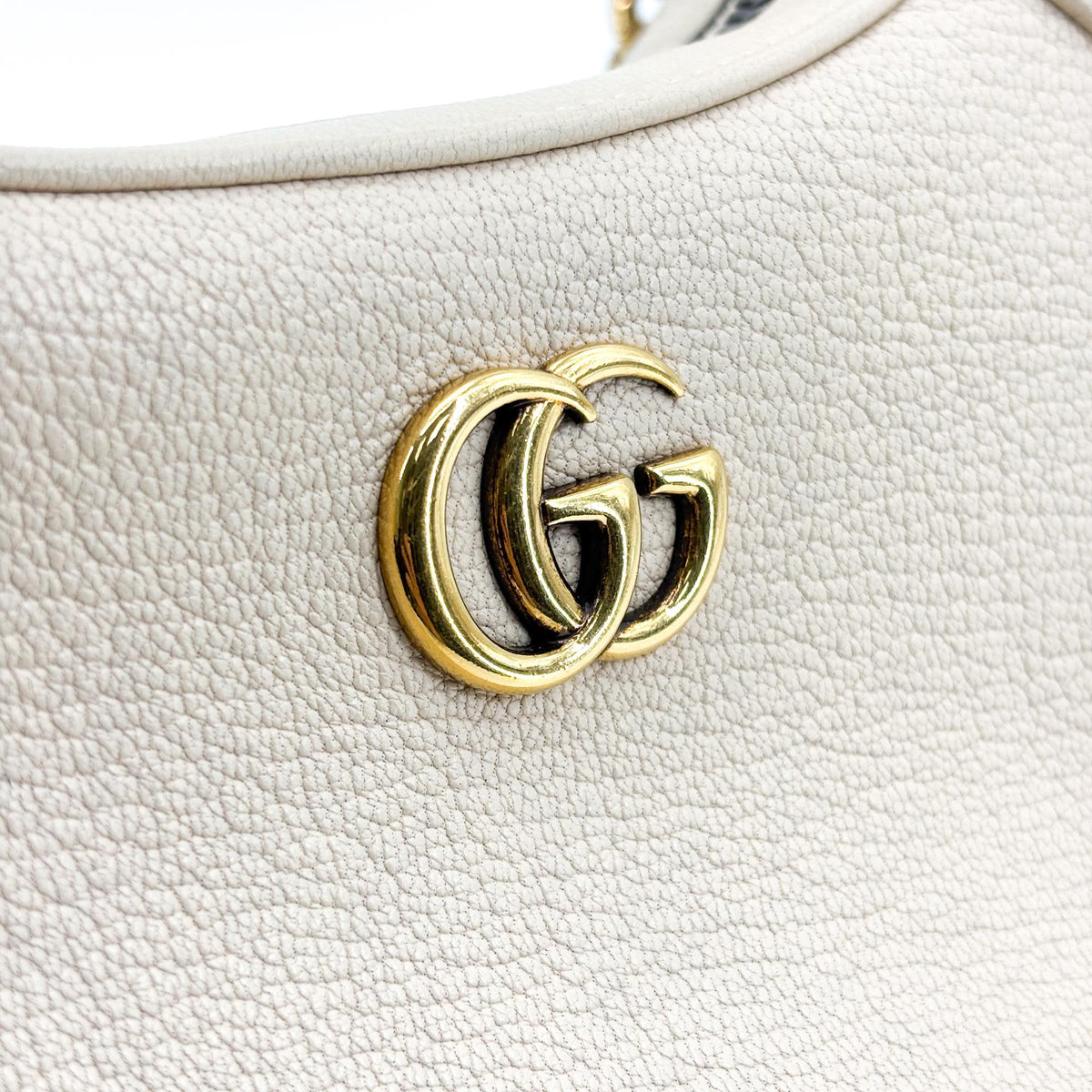 Gucci Aphrodite Leather Beige Leather Shoulder Bag Bag (Pre-Owned)