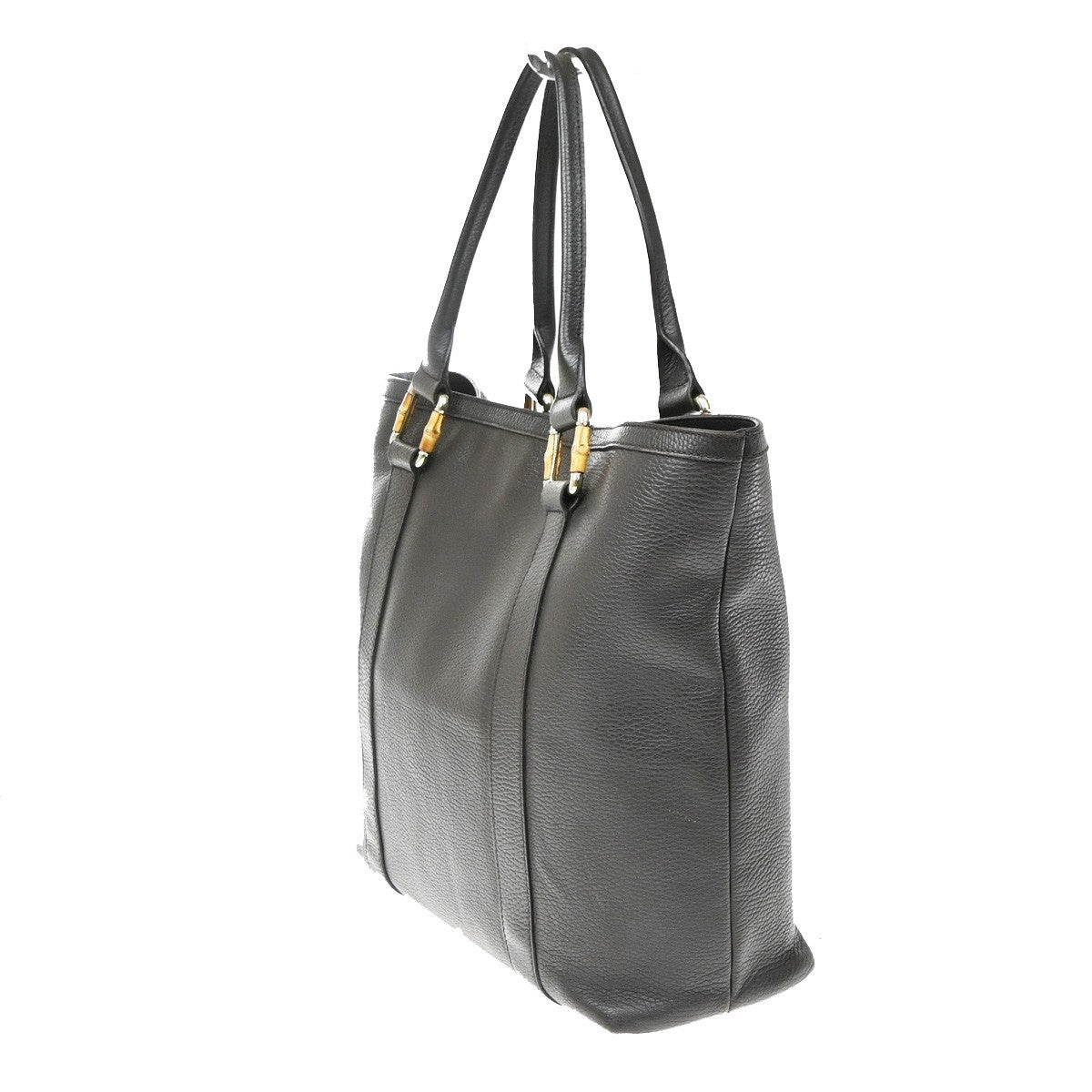 Gucci Bamboo Shopper Leather Brown Leather Tote Bag Bag (Pre-Owned)
