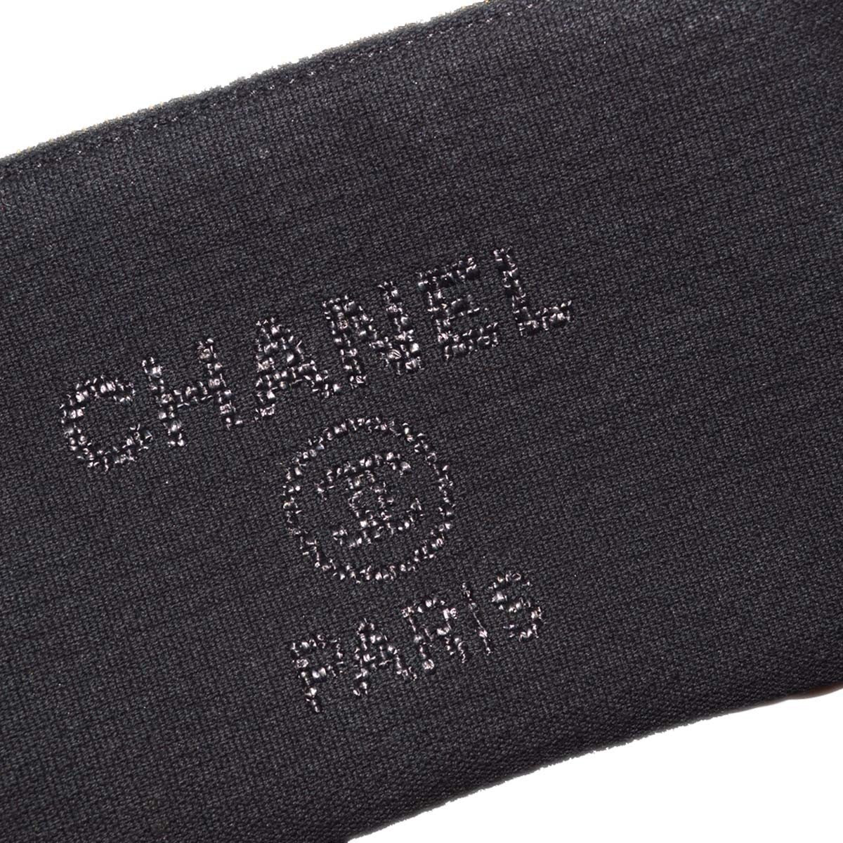 Chanel Deauville Nm Tote Mixed Fibers Black Canvas Tote Bag Bag (Pre-Owned)