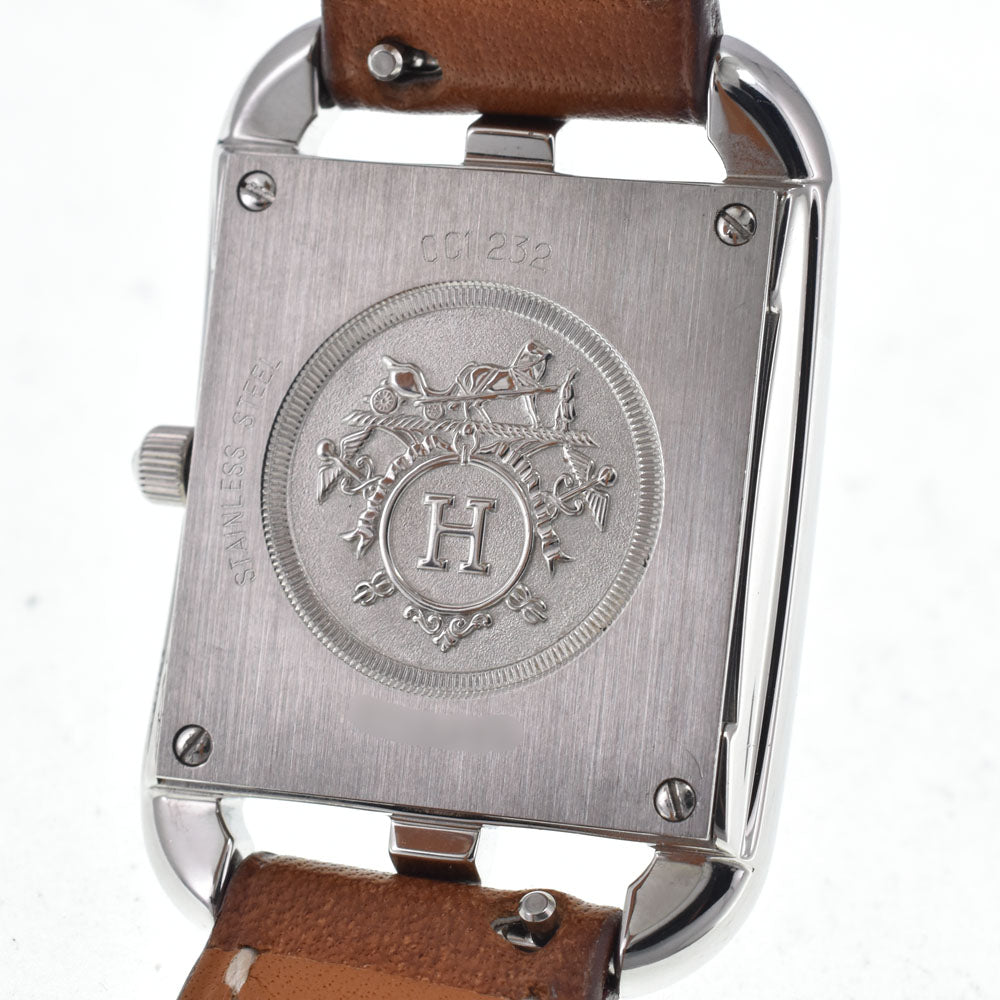 Hermes Cape Cod Double Tour Quartz Stainless Steel And Leather Watch (Pre-Owned)