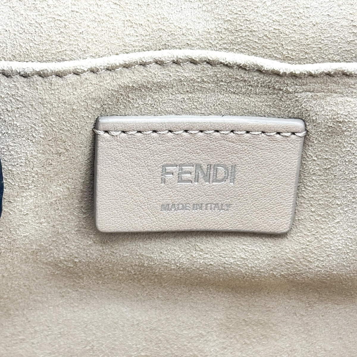 Fendi Kan I Leather Gray Leather Handbag (Pre-Owned)