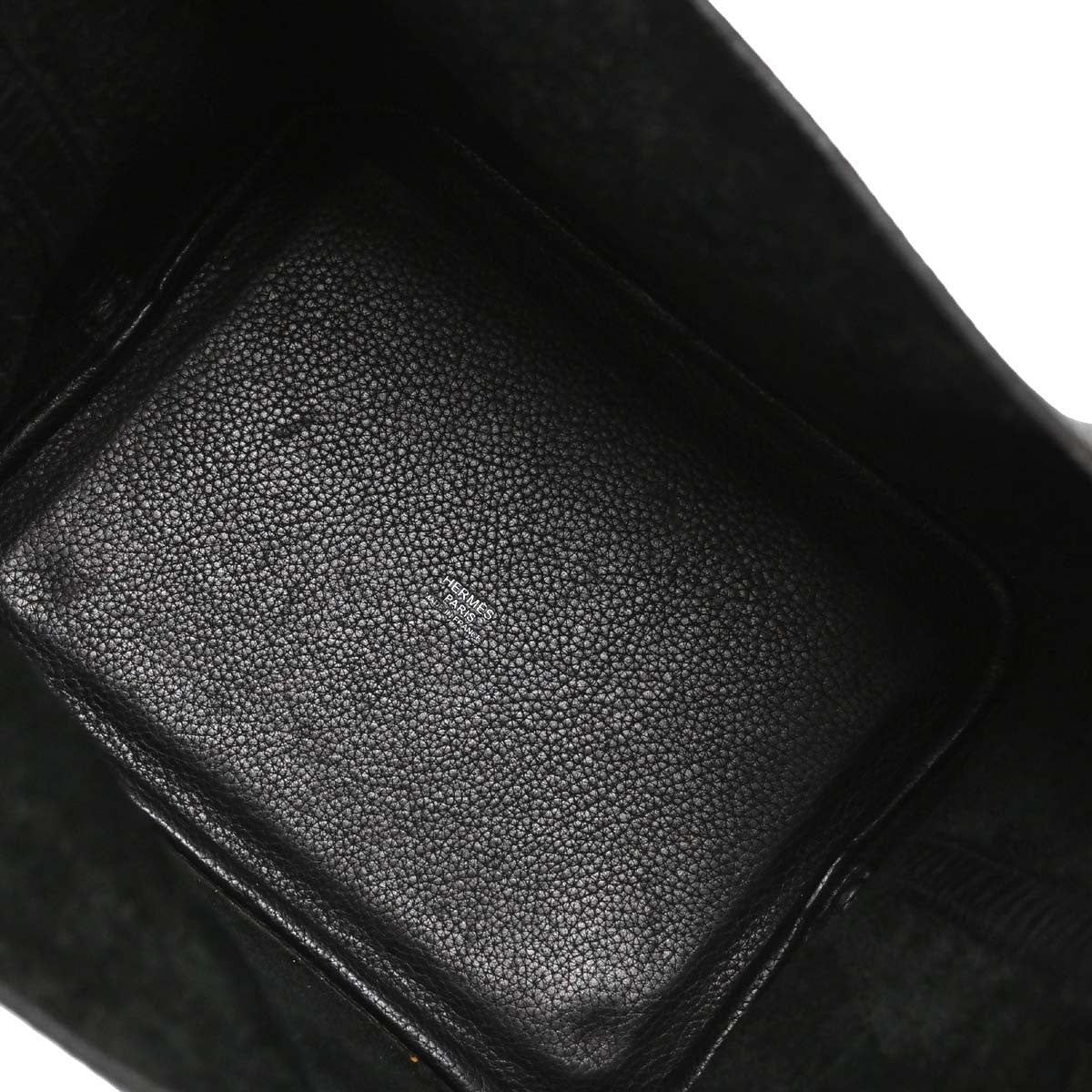 Hermes Picotin Clemence Black Leather Handbag (Pre-Owned)