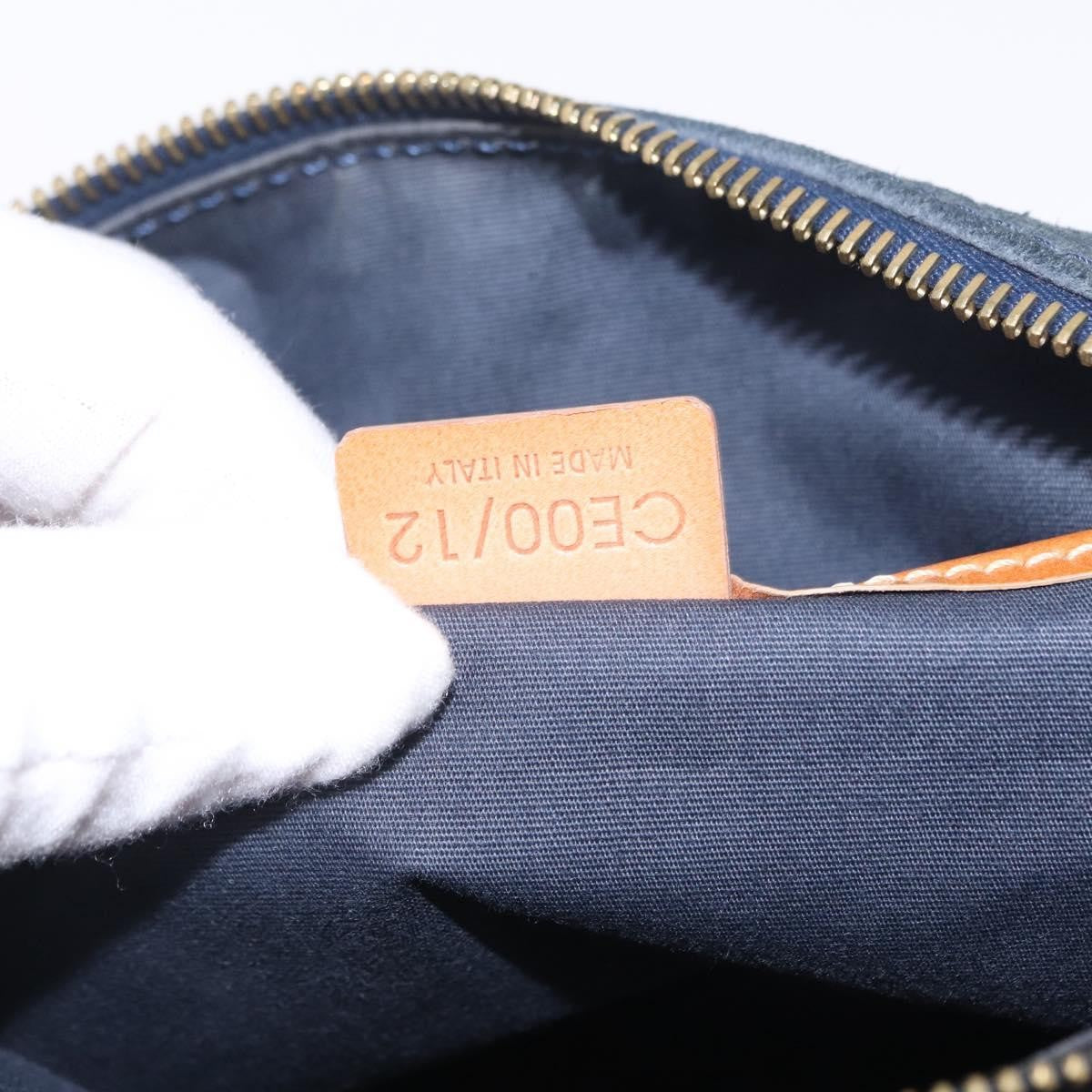 Celine C Macadam Shoulder Suede Navy Suede Handbag (Pre-Owned)