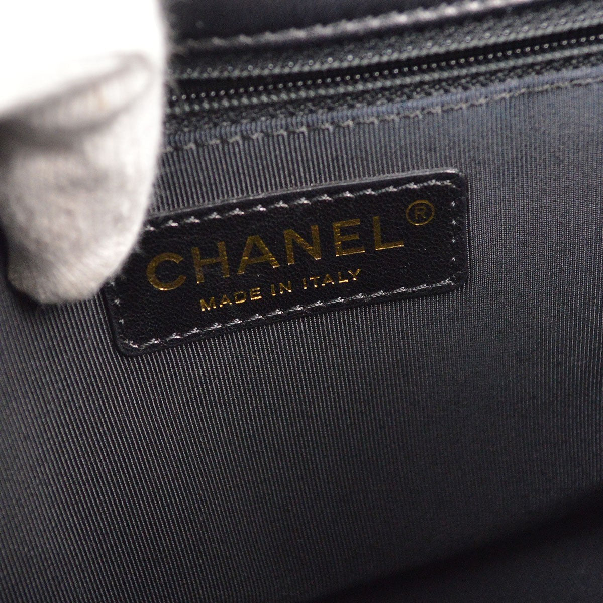 Chanel Vintage Pagoda Flap Quilted Lambskin Black Leather Handbag (Pre-Owned)