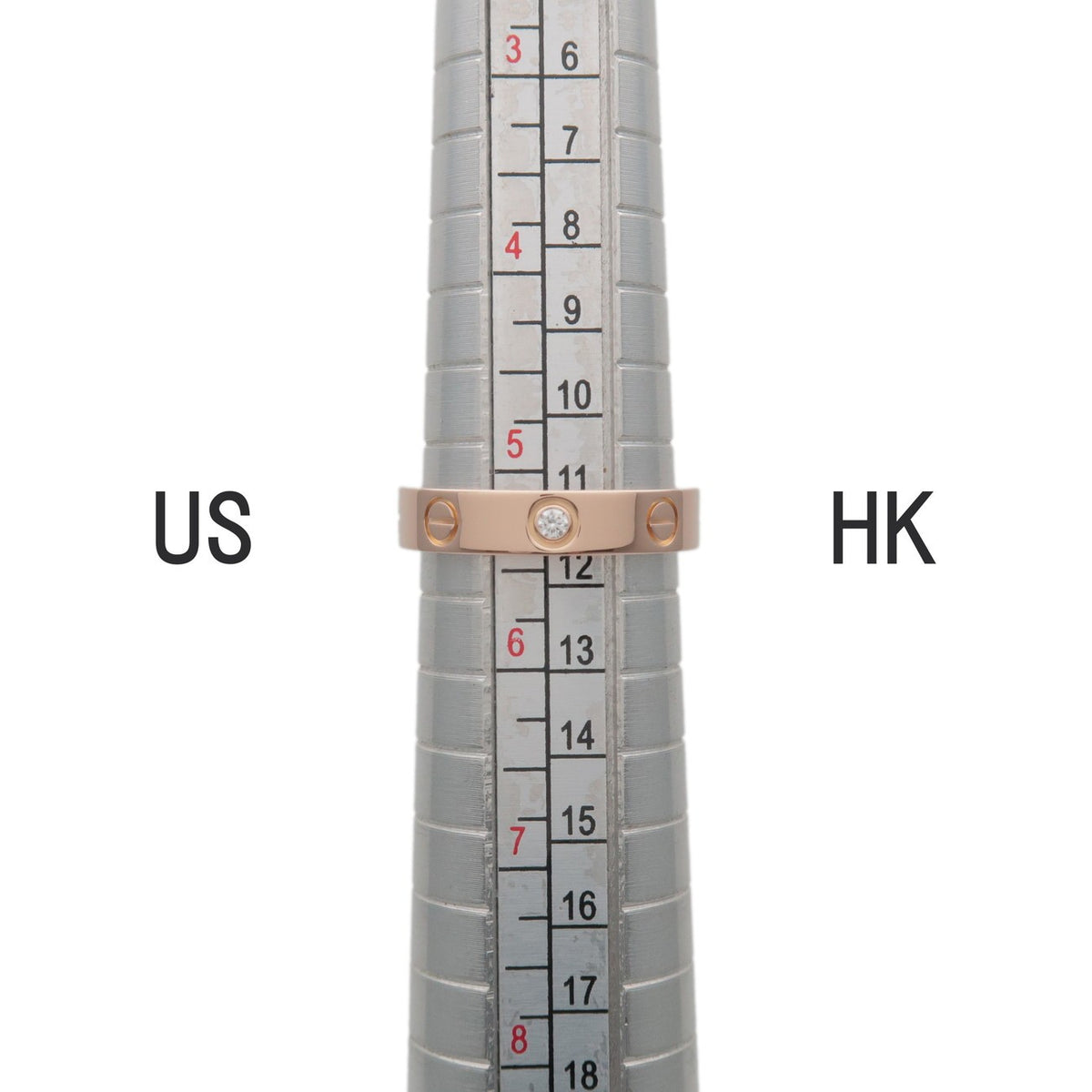 Cartier Love Wedding Band 1 Diamond 18K Rose Gold With Diamond Gold Rose_Gold Ring Jewelry (Pre-Owned)