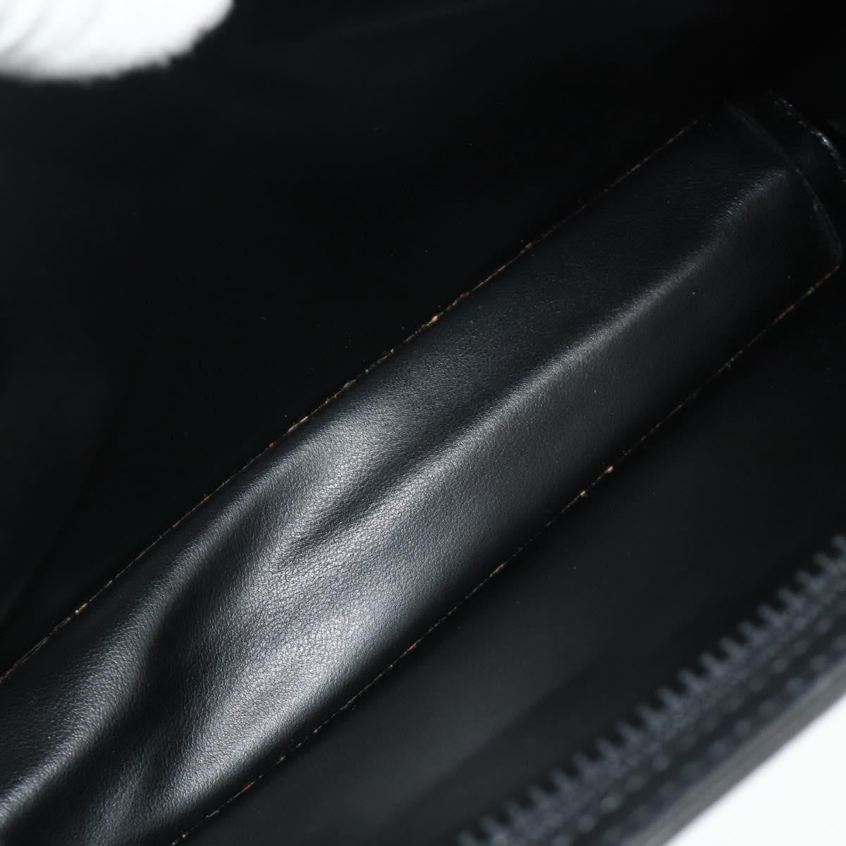 Celine Zip Clutch Leather Black Leather Clutche & Pouche Bag (Pre-Owned)