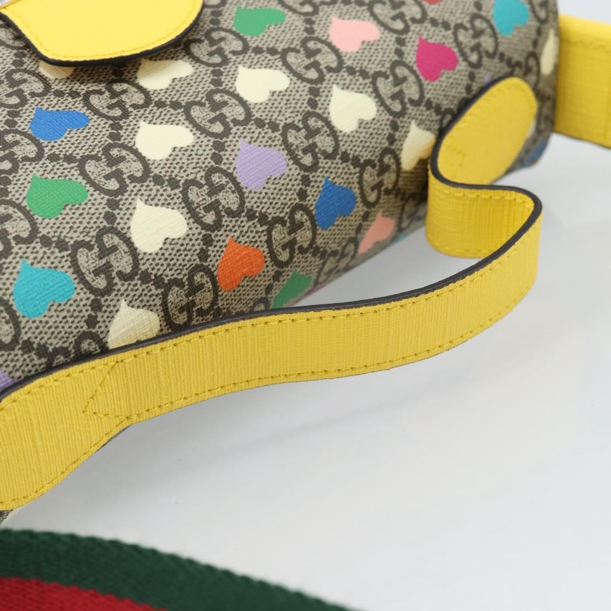 Gucci Children's Top Handle Flap Printed Gg Coated Canvas Beige Canvas Handbag (Pre-Owned)