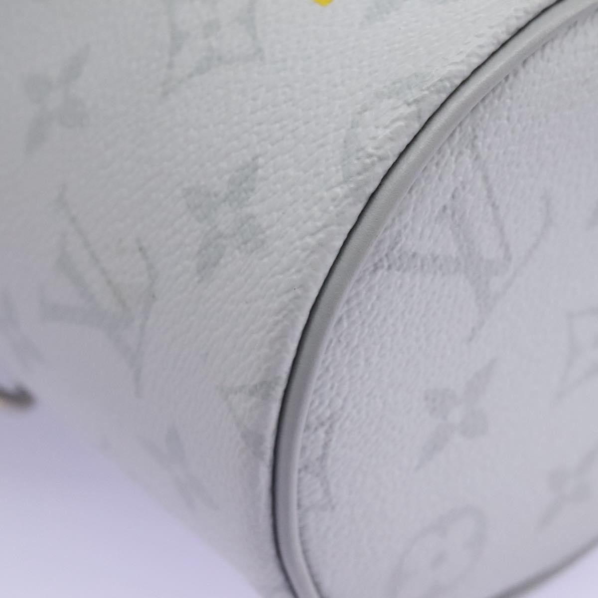 Louis Vuitton Chalk Nano Limited Edition Logo Story Monogram Canvas Gray Canvas Clutche & Pouche Bag (Pre-Owned)
