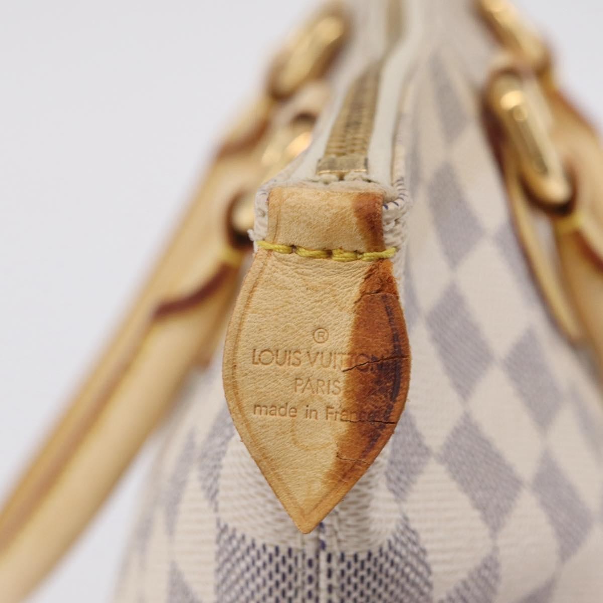 Louis Vuitton Saleya Damier White Canvas Handbag (Pre-Owned)