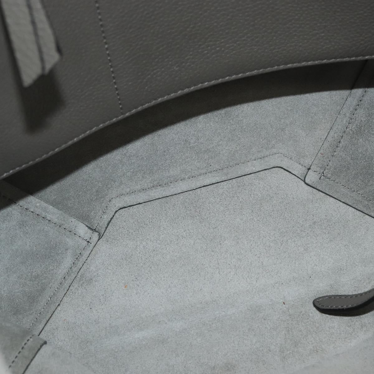 Celine Phantom Cabas Tote Leather Gray Leather Tote Bag Bag (Pre-Owned)
