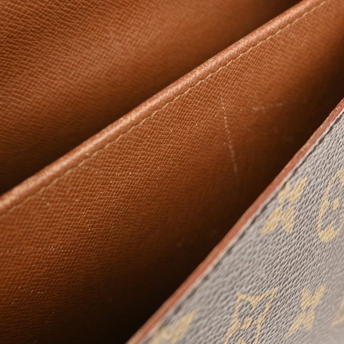 Louis Vuitton Cartouchiere Monogram Brown Canvas Shoulder Bag Bag (Pre-Owned)