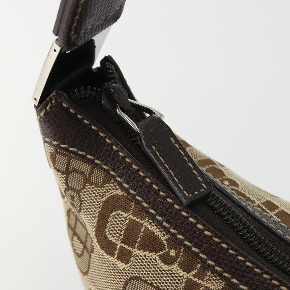 Gucci Vintage Top Handle Canvas Beige Canvas Handbag (Pre-Owned)
