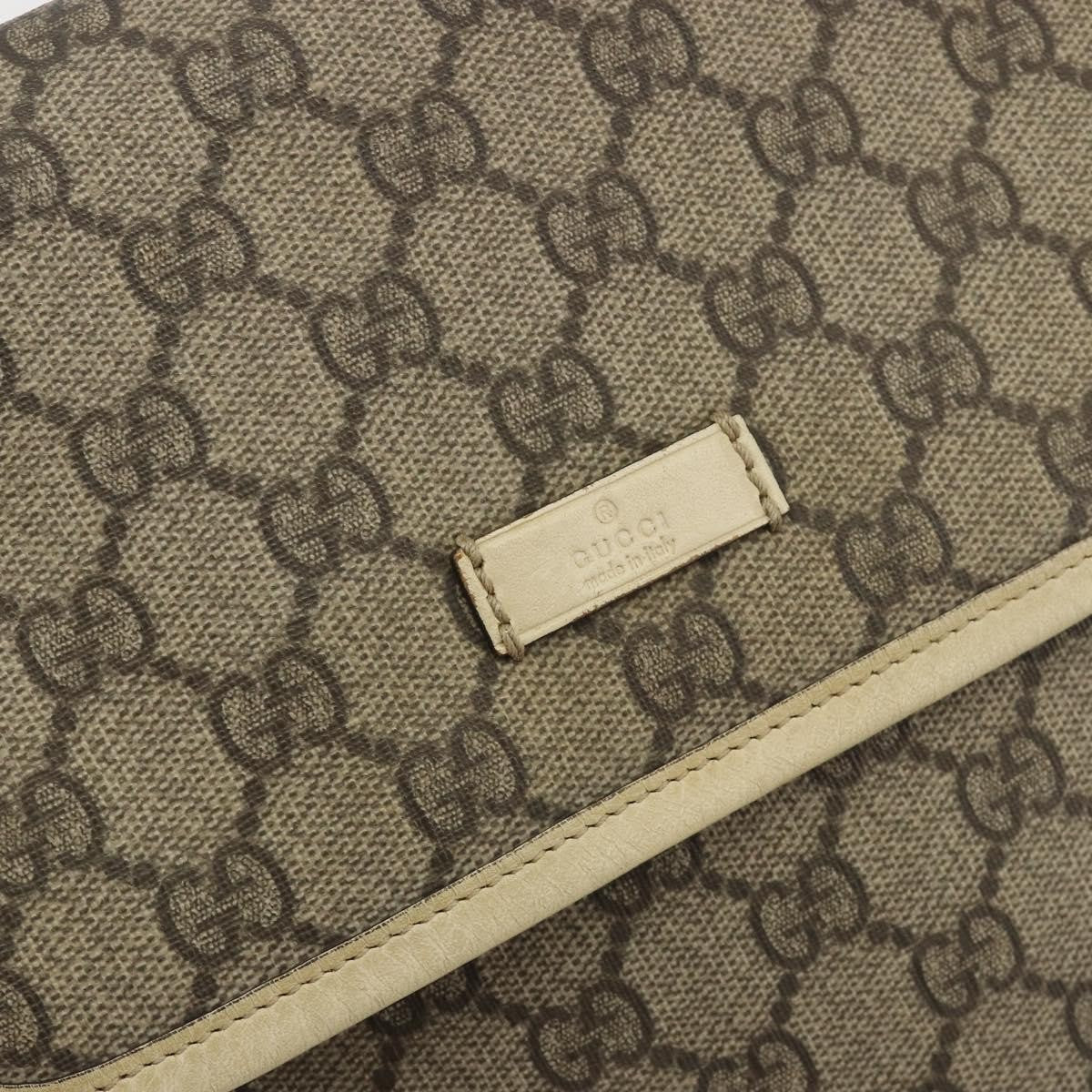 Gucci Flap Messenger Gg Coated Canvas Beige Canvas Shoulder Bag Bag (Pre-Owned)