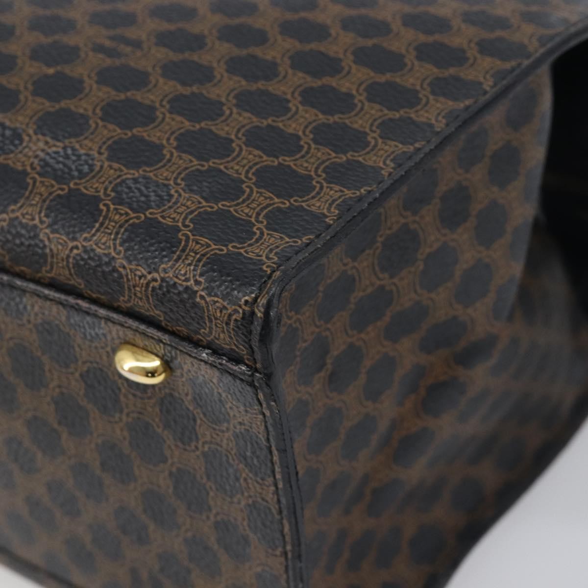 Celine Vintage Macadam Canvas Black Pvc Tote Bag Bag (Pre-Owned)