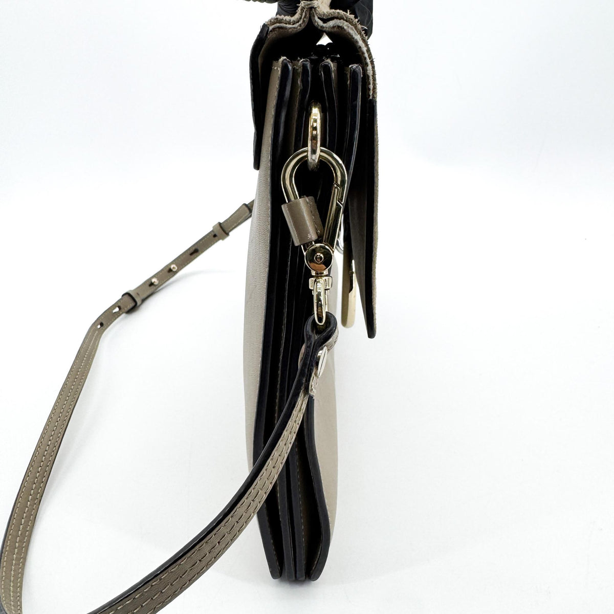 Chloe Faye Leather And Suede Brown Suede Shoulder Bag Bag (Pre-Owned)