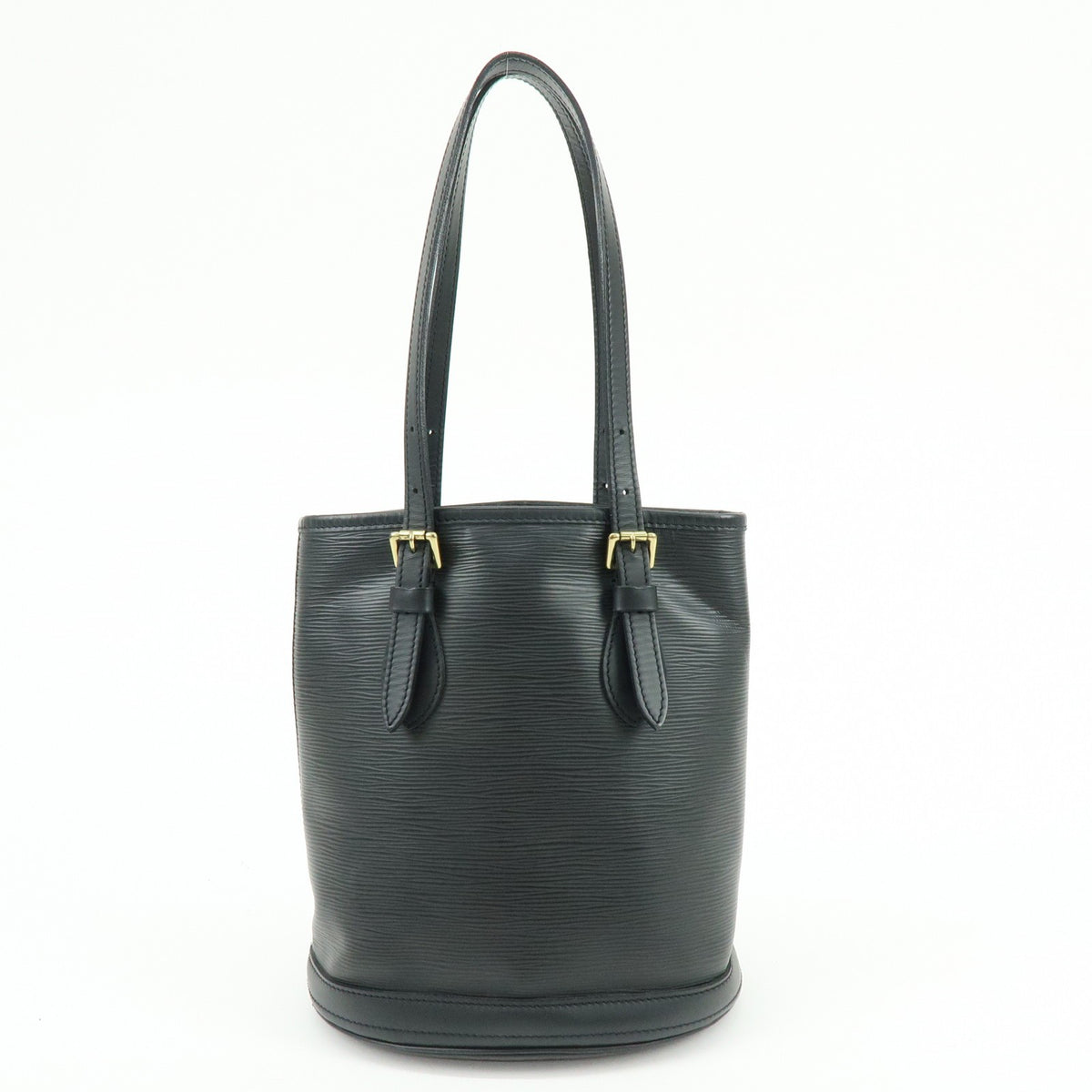 Louis Vuitton Petit Bucket Epi Leather Black Leather Handbag (Pre-Owned)