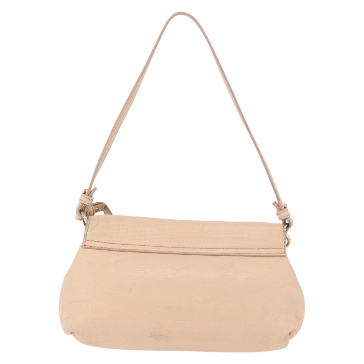 Chloe Lily Leather Beige Leather Shoulder Bag Bag (Pre-Owned)