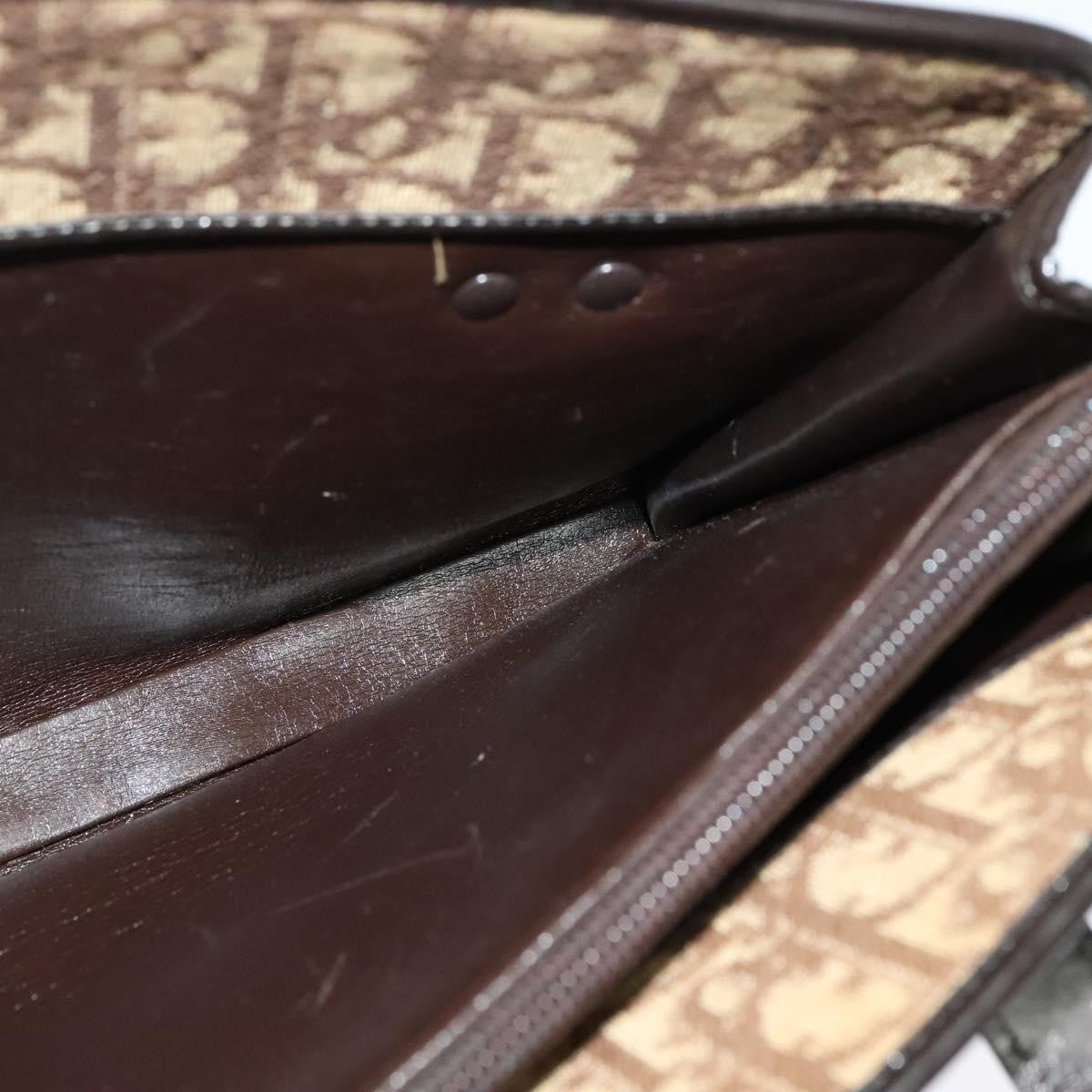 Christian Dior Vintage Trotter Canvas Brown Canvas Handbag (Pre-Owned)