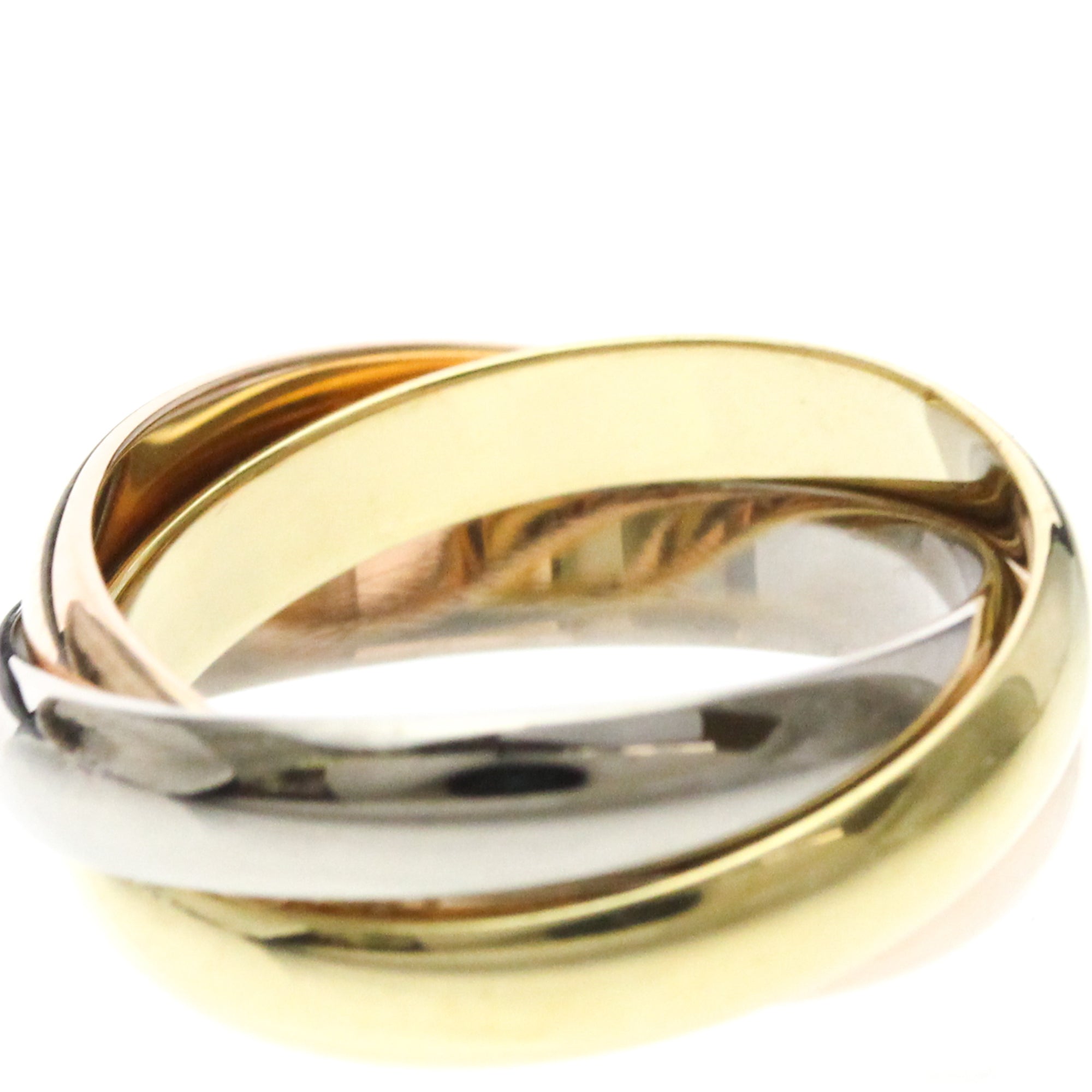 Cartier Trinity 18K Tricolor Gold With Cultured Pearls Gold Gold Earrings Jewelry (Pre-Owned)