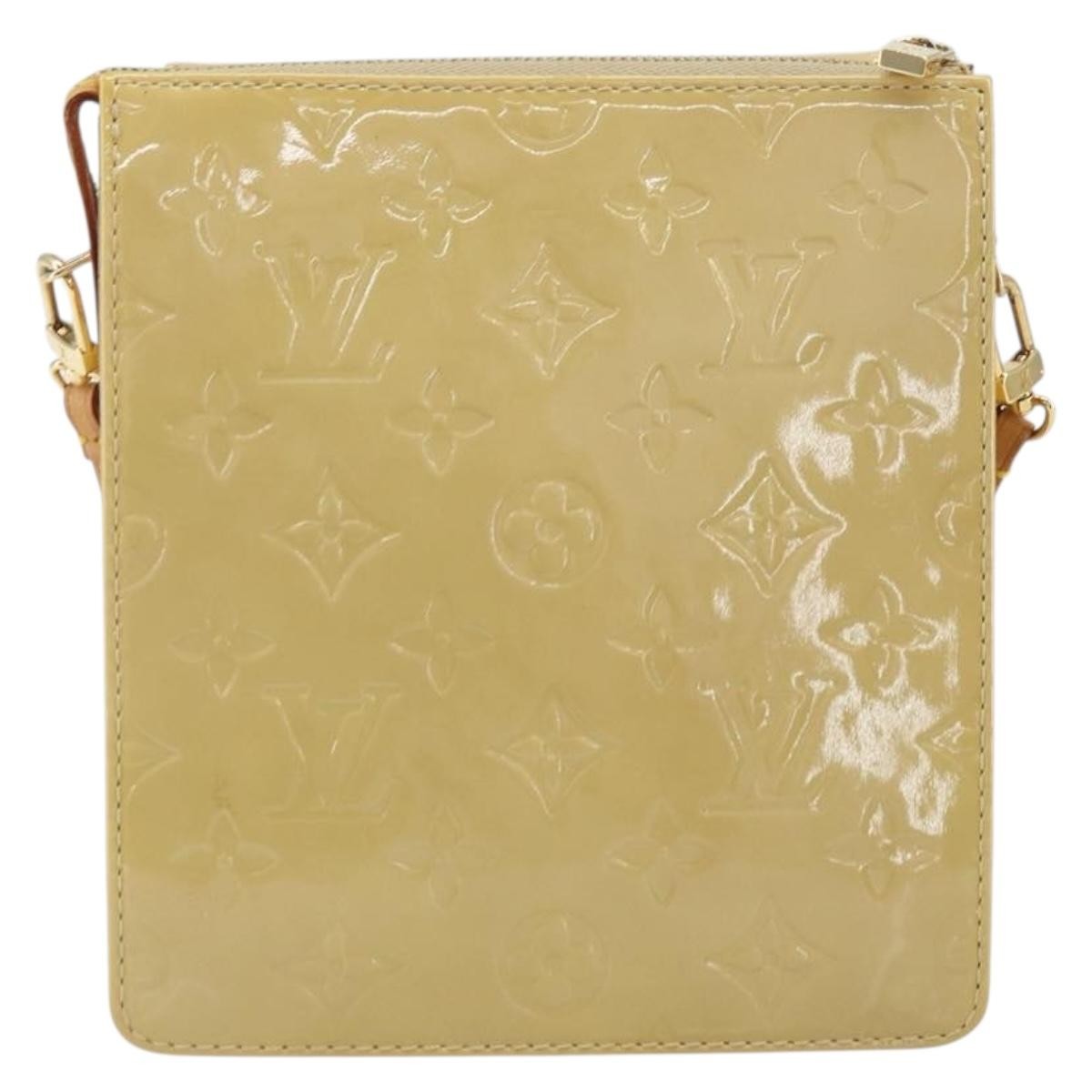 Louis Vuitton Mott Monogram Vernis Beige Patent_Leather Clutche & Pouche Bag (Pre-Owned)