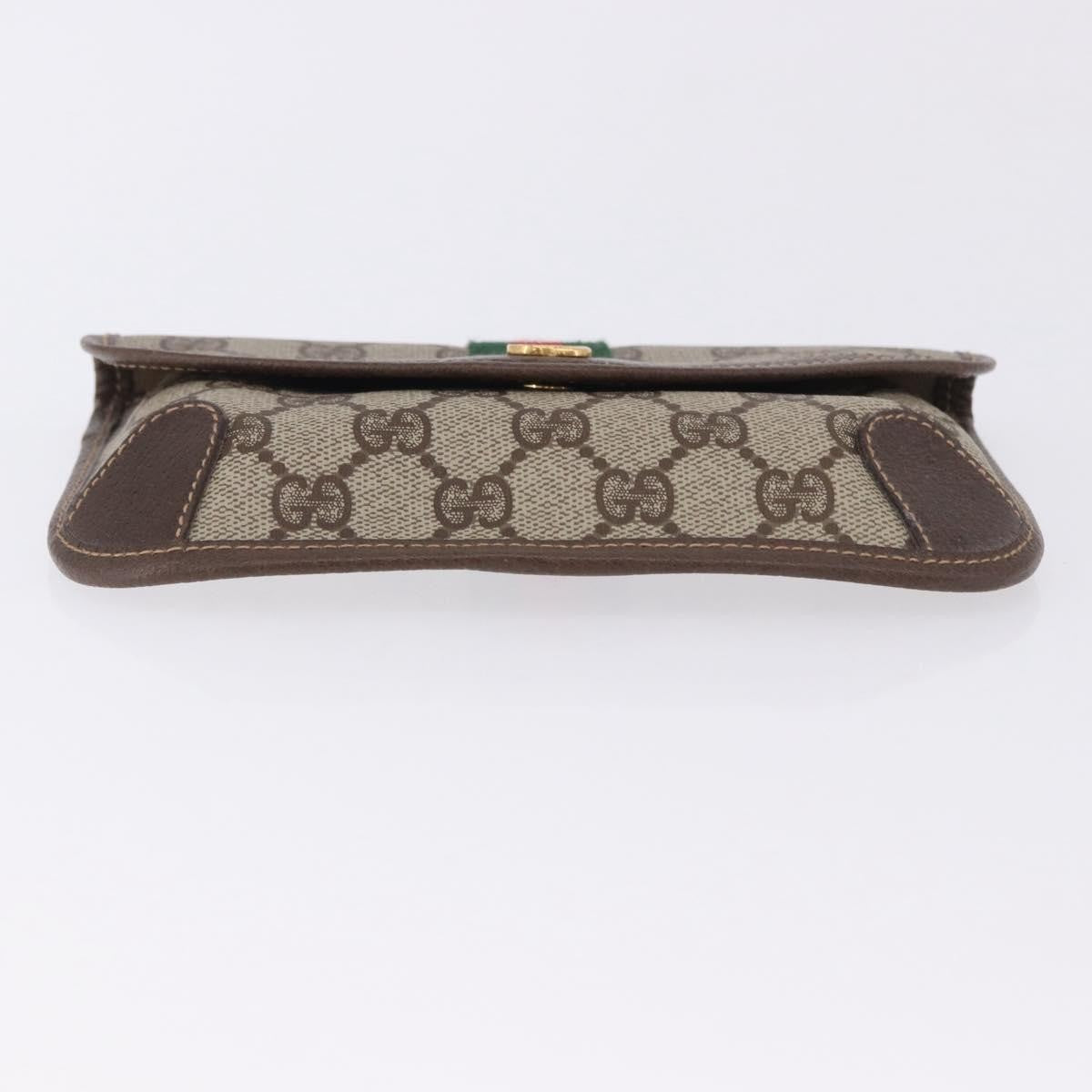Gucci Sherry Line Canvas Beige Pvc Clutche & Pouche Bag (Pre-Owned)