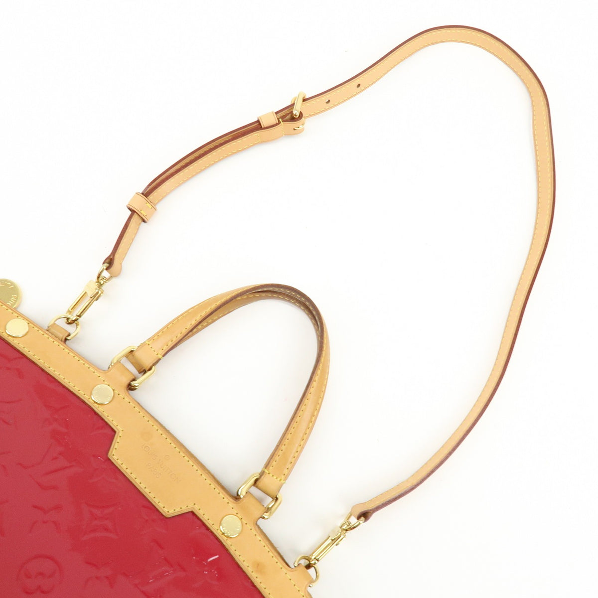 Louis Vuitton Brea Monogram Vernis Red Leather Handbag (Pre-Owned)