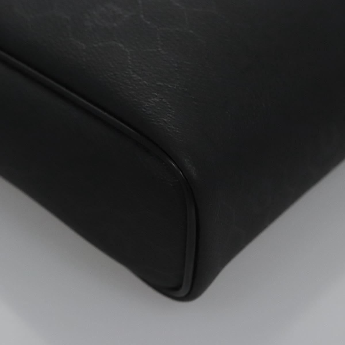 Christian Dior Vintage Honeycomb Zip Coated Canvas Black Canvas Clutche & Pouche Bag (Pre-Owned)