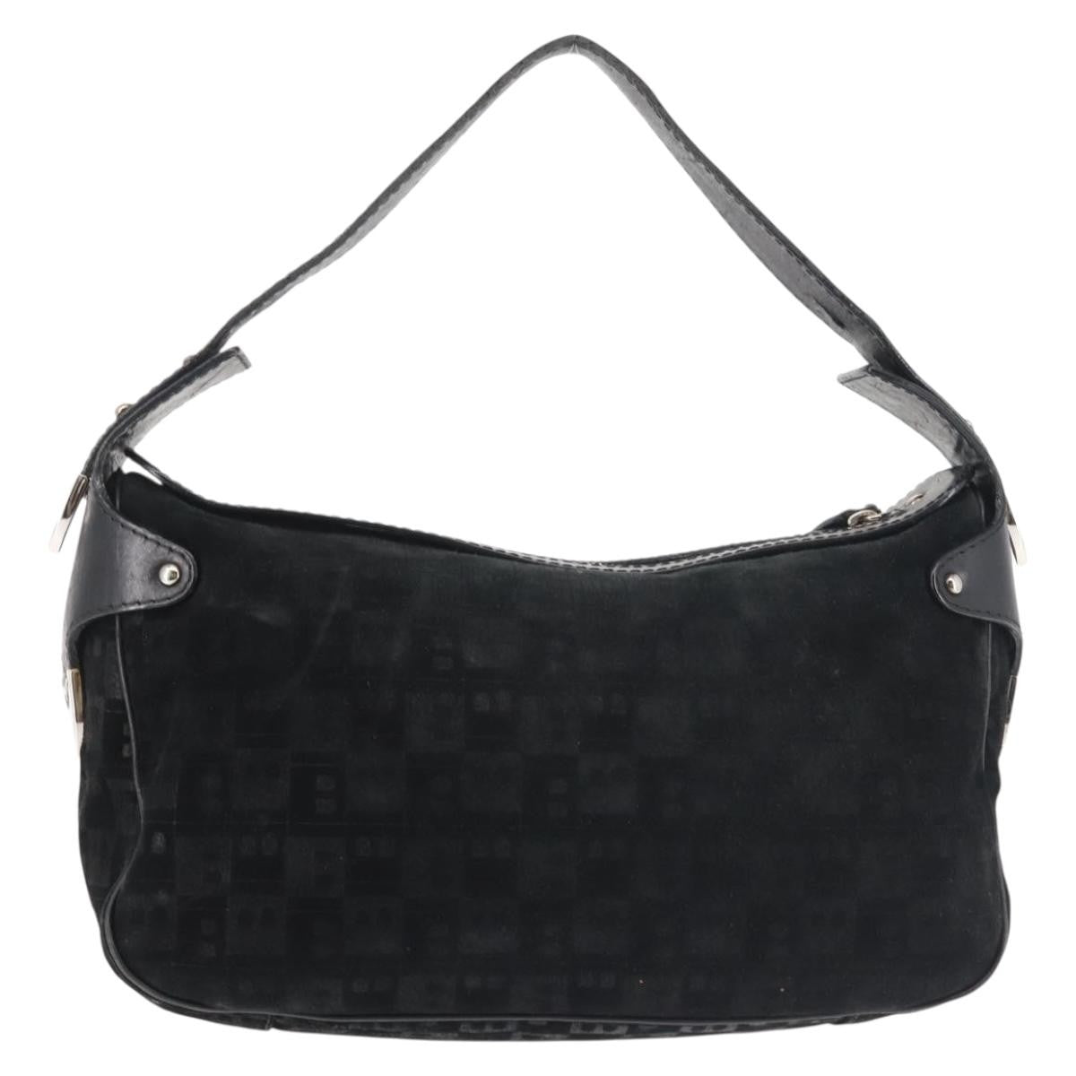 Bally Vintage Suede Black Suede Shoulder Bag Bag (Pre-Owned)