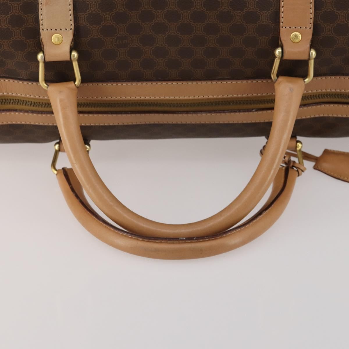 Celine Vintage Canvas Brown Canvas Travel Bag Bag (Pre-Owned)