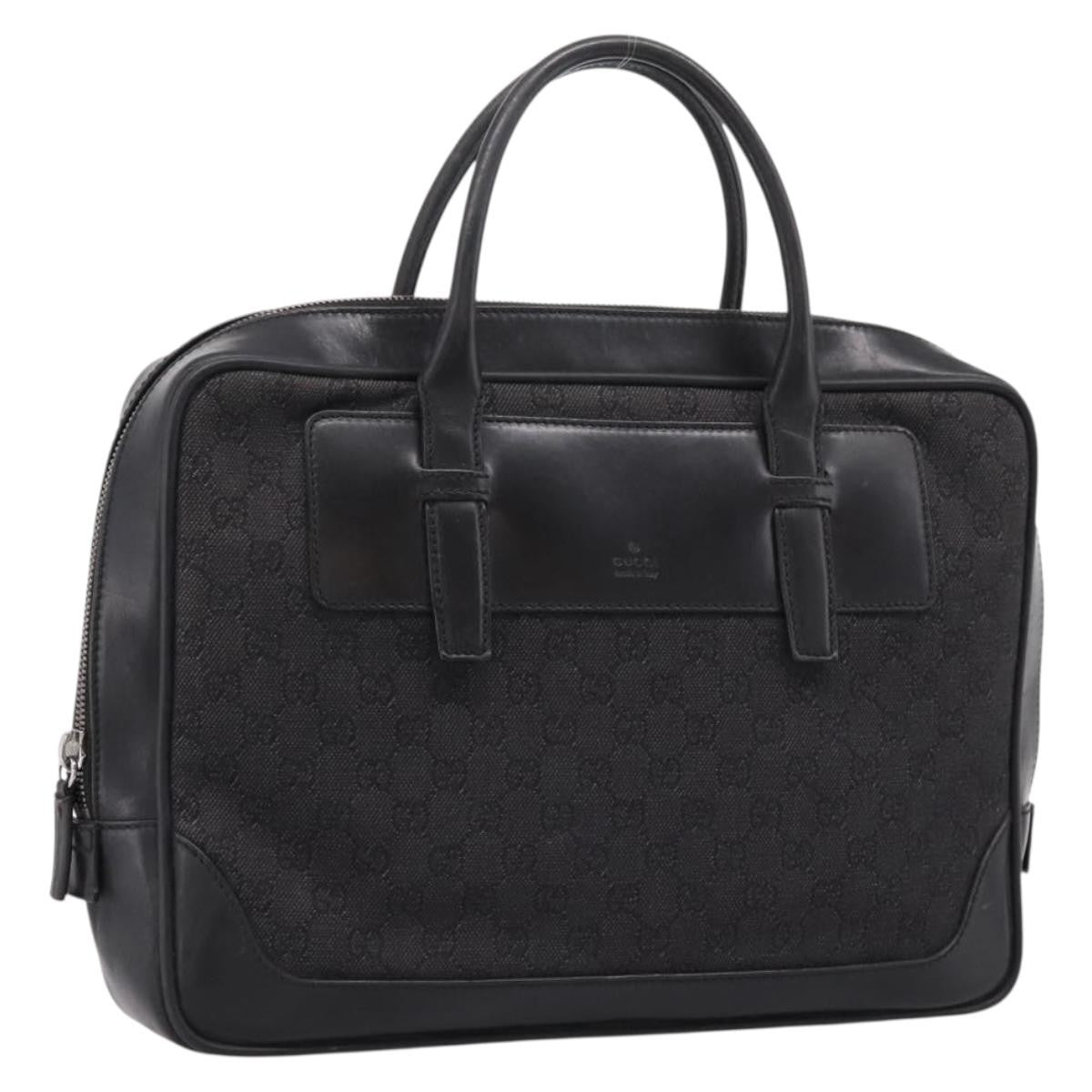 Gucci Gg Supreme Gg Canvas Black Canvas Handbag (Pre-Owned)