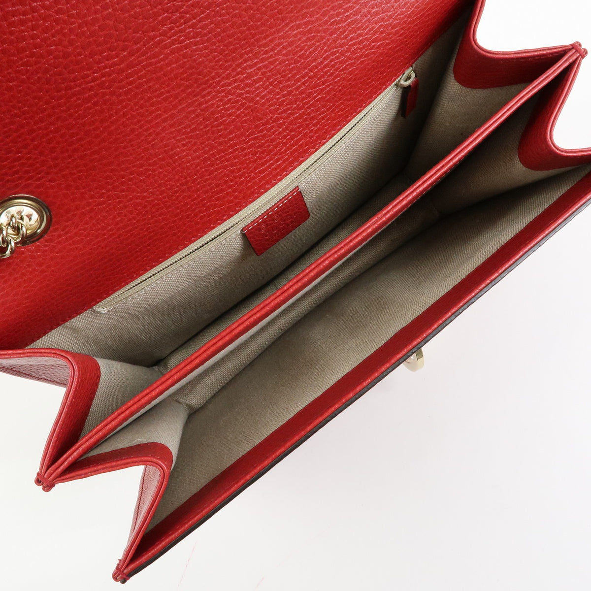 Gucci Interlocking Leather Red Leather Shoulder Bag Bag (Pre-Owned)