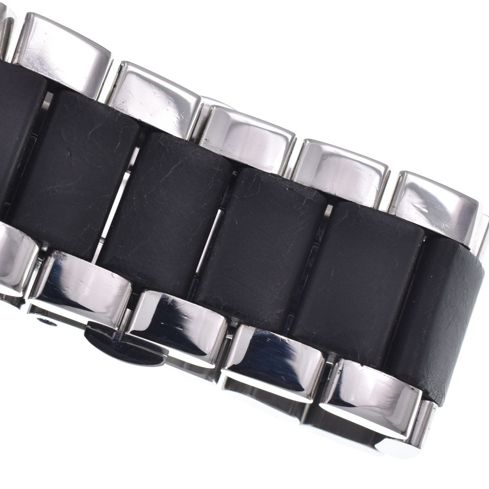 Louis Vuitton Tambour Quartz Stainless Steel And Monogram Rubber Watch (Pre-Owned)