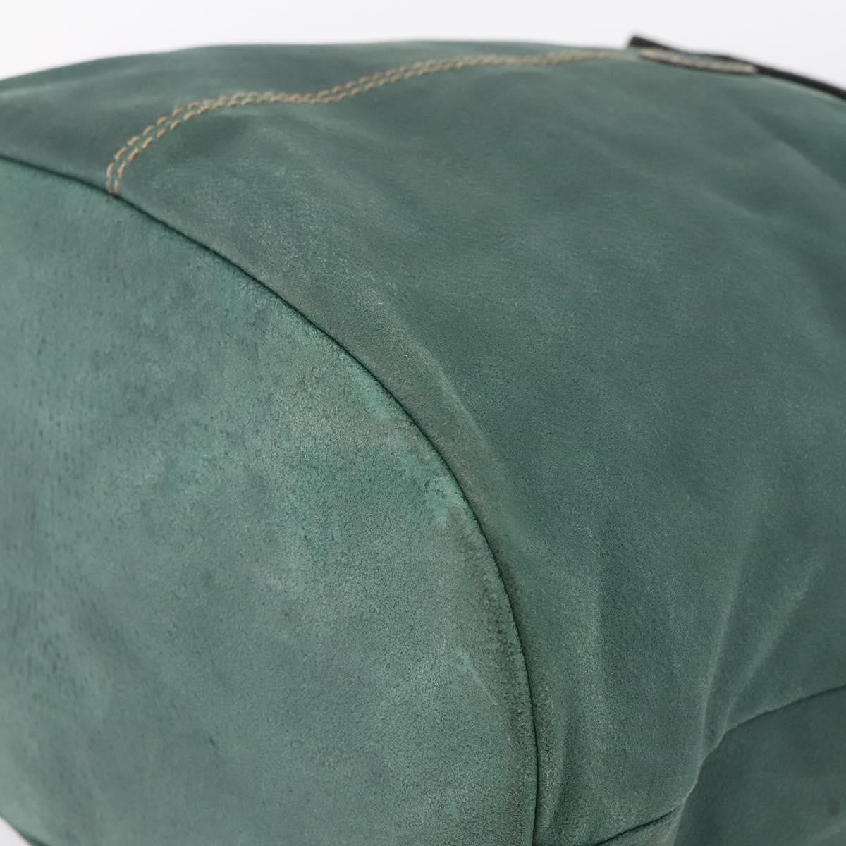 Fendi Handbag Suede Green Suede Handbag (Pre-Owned)