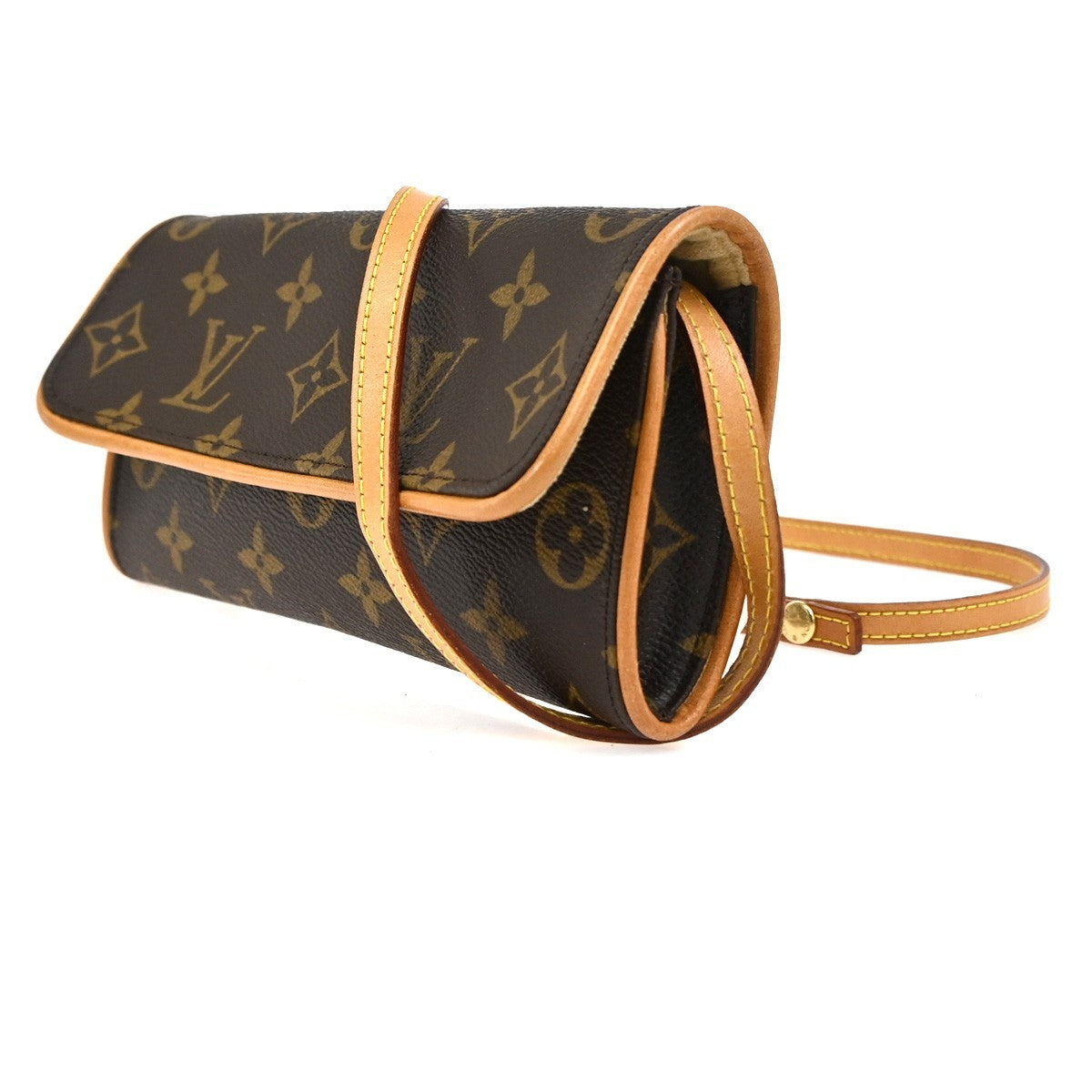 Louis Vuitton Twin Monogram Canvas Brown Canvas Clutche & Pouche Bag (Pre-Owned)