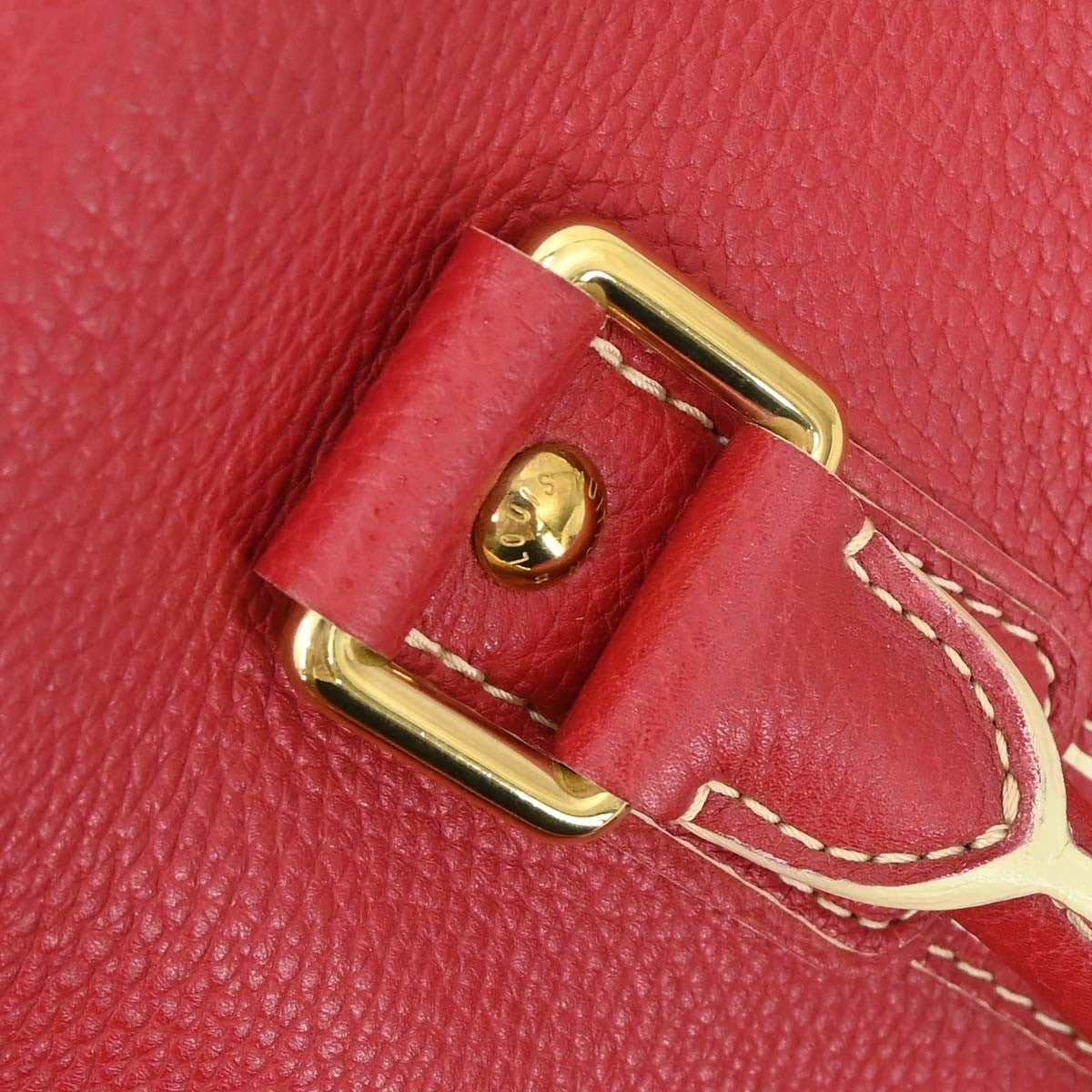 Louis Vuitton Carryall Leather Red Leather Travel Bag Bag (Pre-Owned)