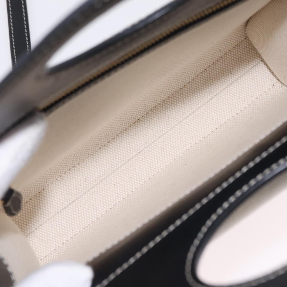 Burberry Logo Pocket Canvas With Leather White Canvas Tote Bag Bag (Pre-Owned)
