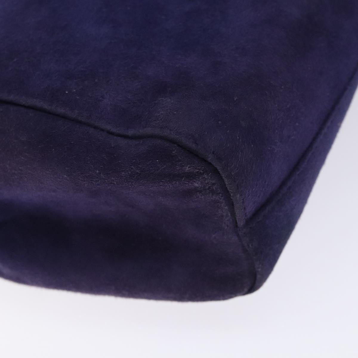 Prada Vintage Suede Purple Suede Handbag (Pre-Owned)