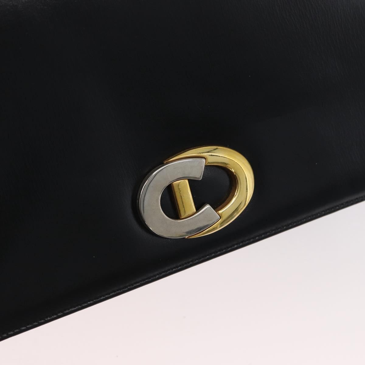 Christian Dior Cd Shoulder Bag Leather Black Calfskin Shoulder Bag Bag (Pre-Owned)