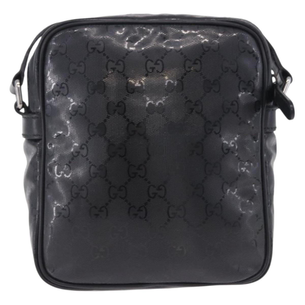Gucci Zip Gg Imprime Black Canvas Shoulder Bag Bag (Pre-Owned)