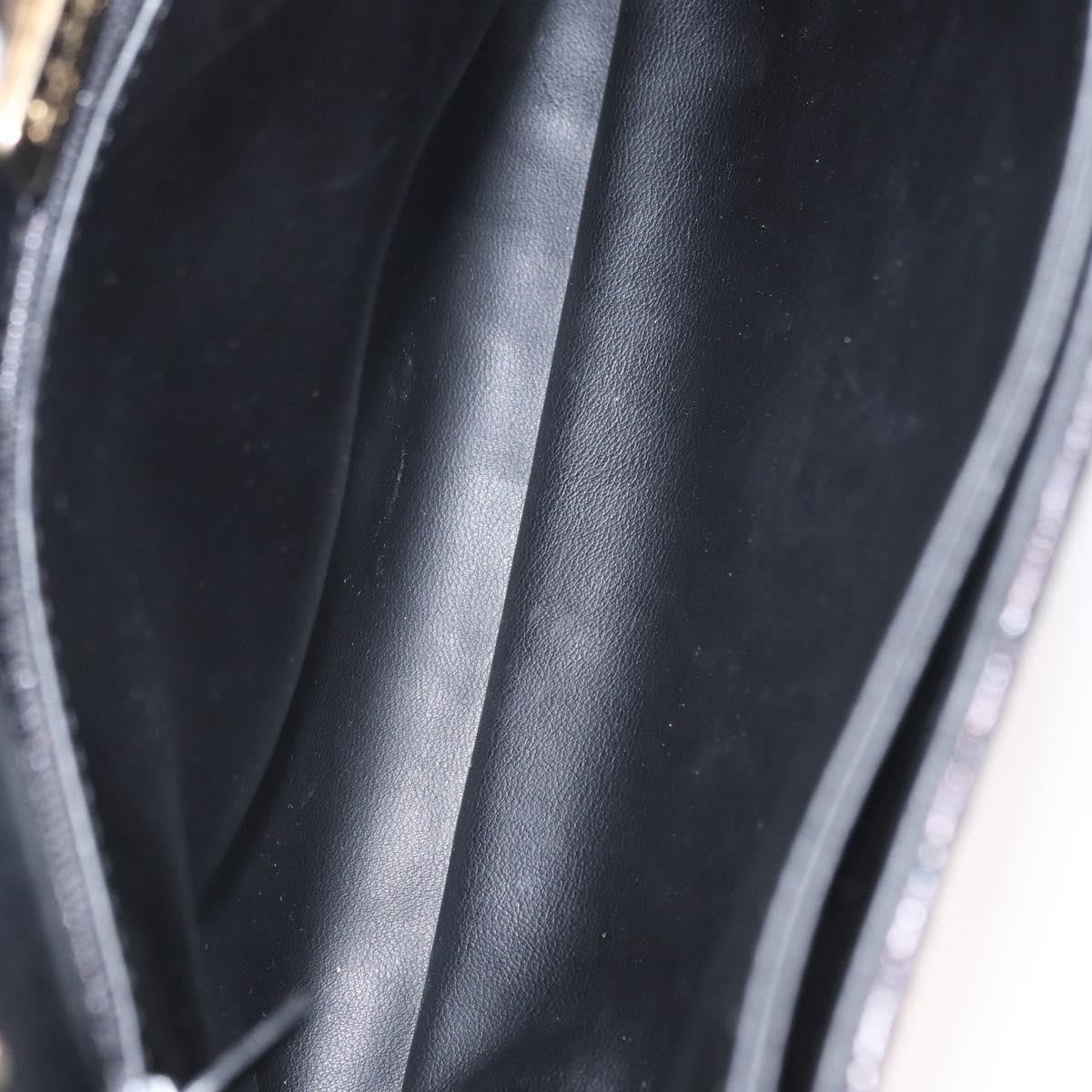 Bally Vintage Chain Quilted Leather Black Leather Shoulder Bag Bag (Pre-Owned)