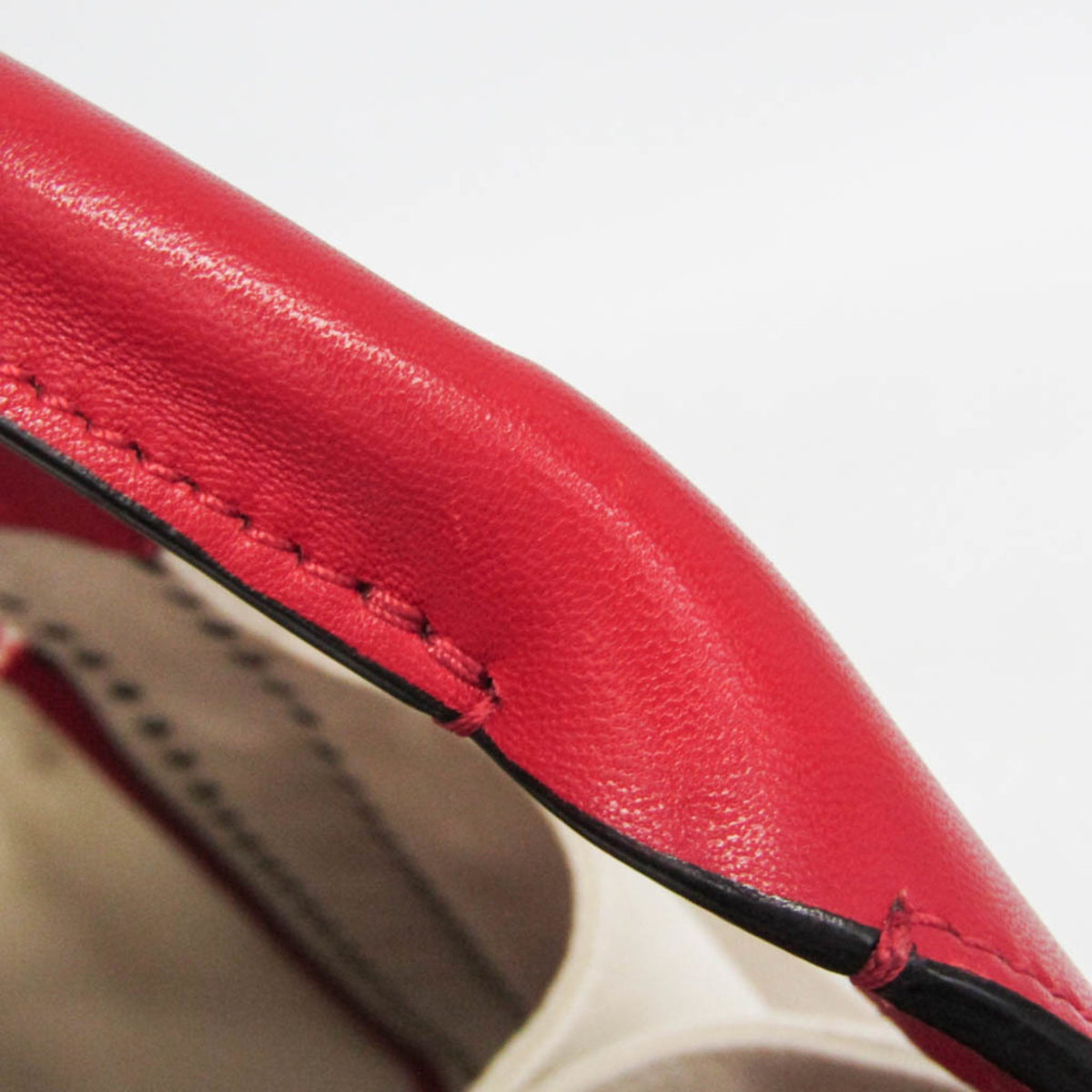 Valentino Garavani Atelier 01 Studded Canvas Red Canvas Tote Bag Bag (Pre-Owned)