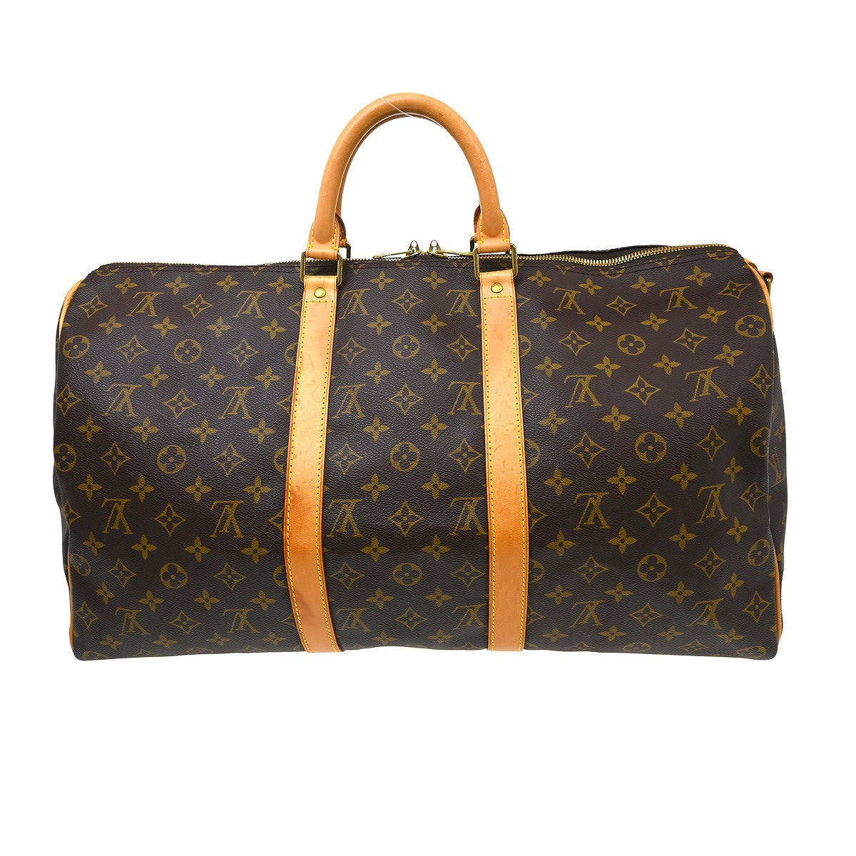 Louis Vuitton Keepall Monogram Brown Canvas Travel Bag Bag (Pre-Owned)