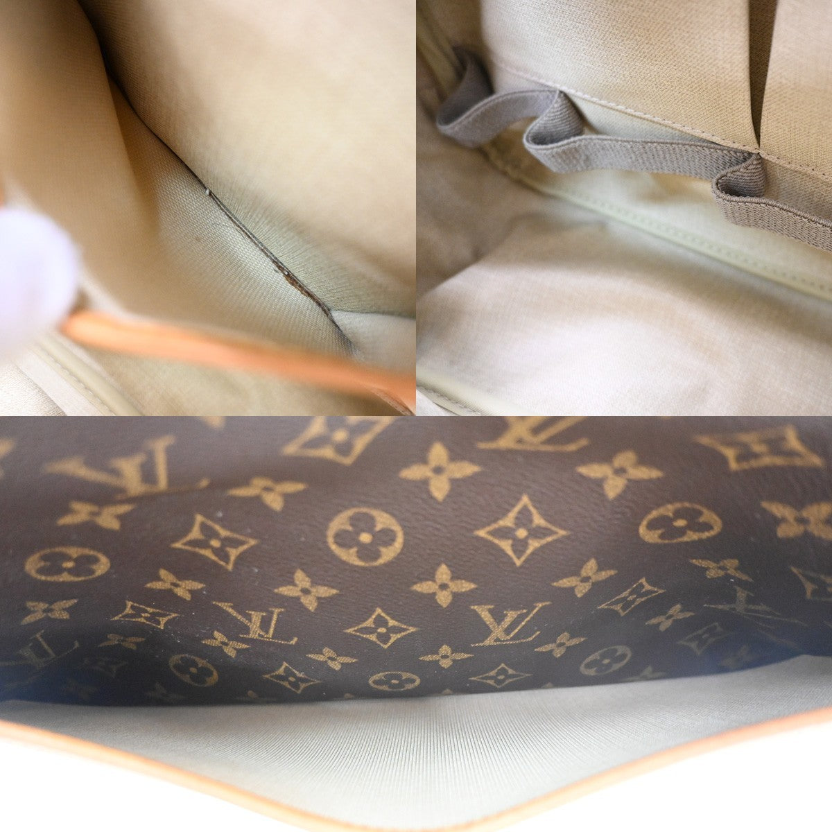 Louis Vuitton Deauville Monogram Brown Canvas Handbag (Pre-Owned)