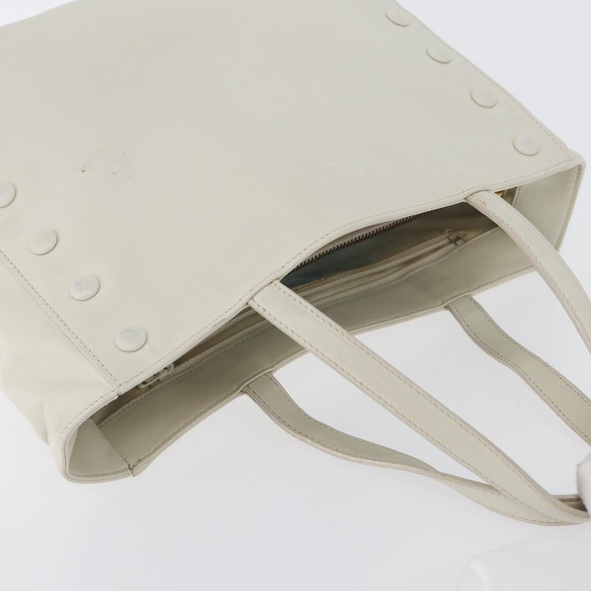 Celine Handbag Leather White Leather Handbag (Pre-Owned)