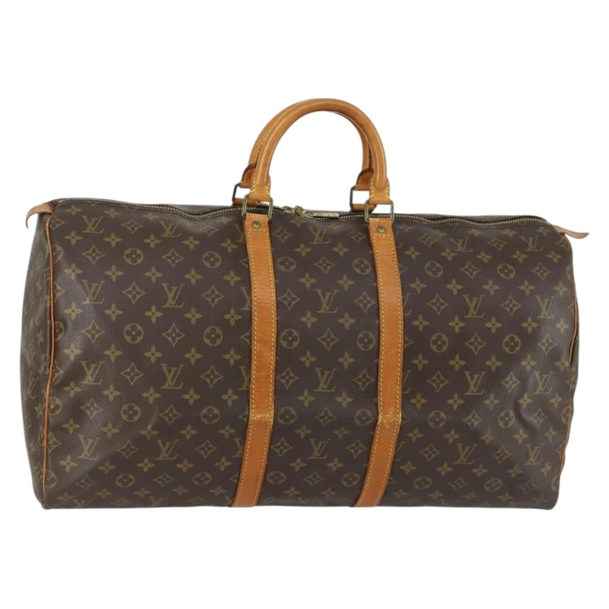 Louis Vuitton Keepall Monogram Canvas Brown Canvas Travel Bag Bag (Pre-Owned)