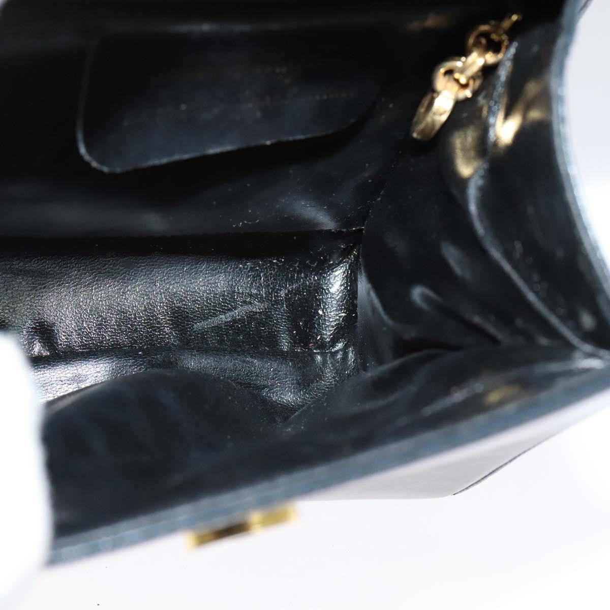 Salvatore Ferragamo Vintage Leather Navy Leather Handbag (Pre-Owned)