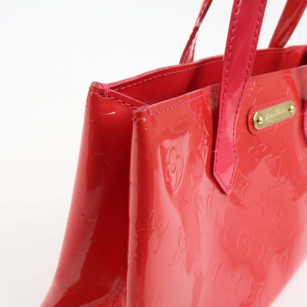 Louis Vuitton Wilshire Monogram Vernis Pink Patent_Leather Handbag (Pre-Owned)