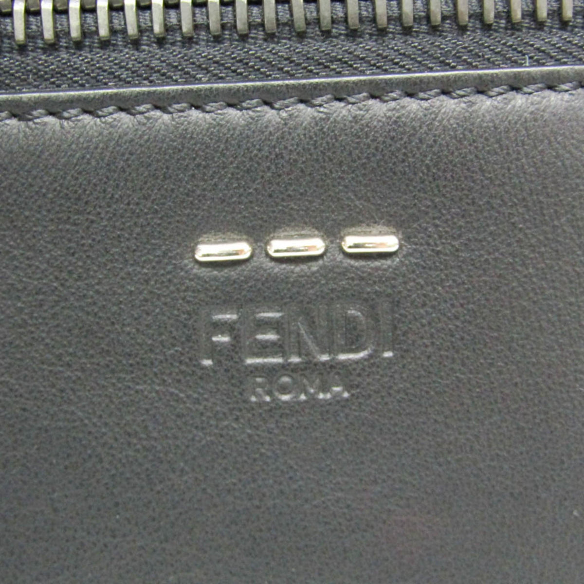 Fendi Convertible Document Holder Leather Black Leather Briefcase Bag (Pre-Owned)